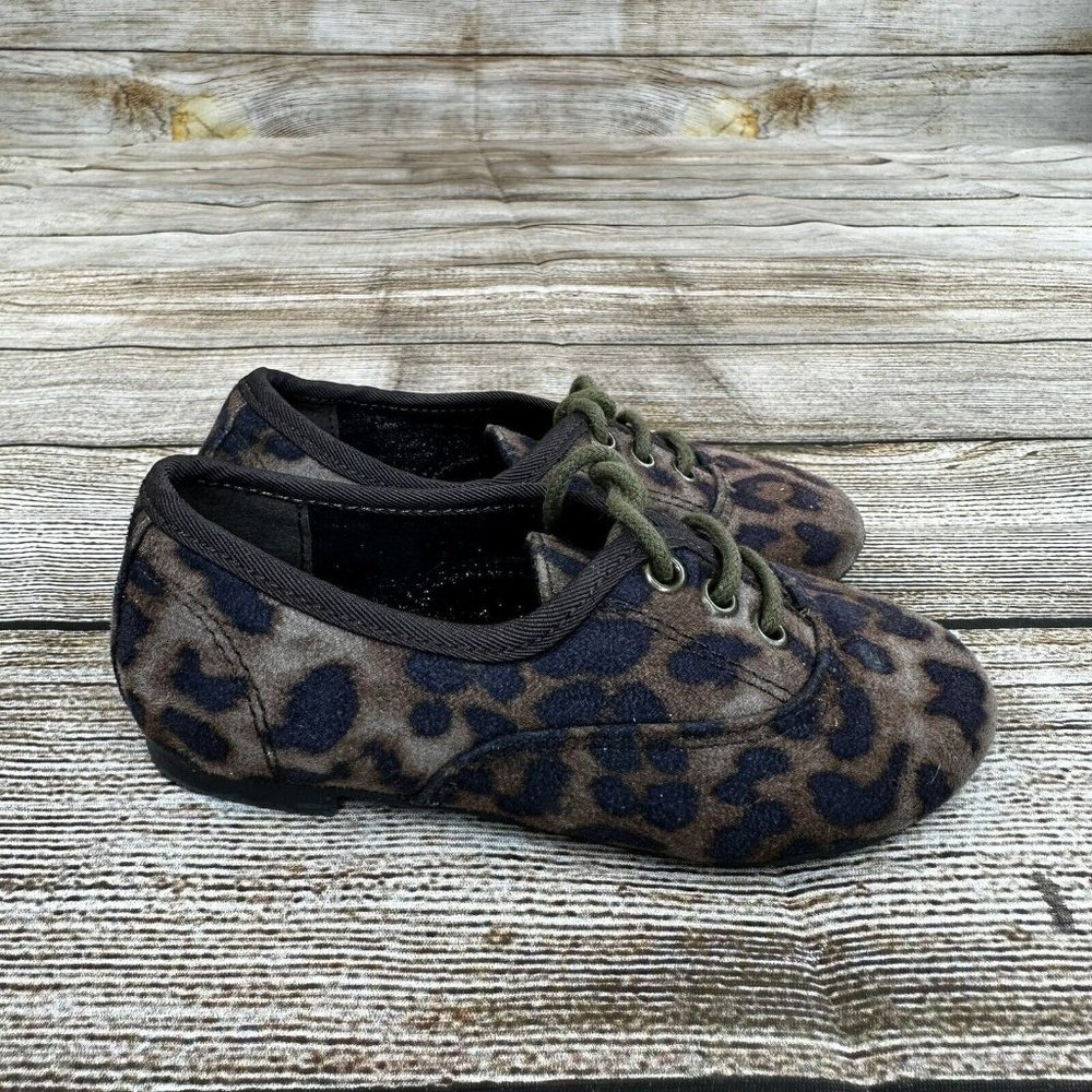 I Love Next Shoes Cheetah Print Shoes Toddler Size 7 Oxford Light Weight Shoes